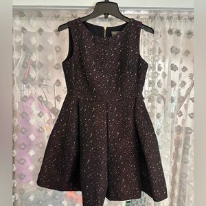 Elegant Black, gold and burgundy cheetah print Women's Dress